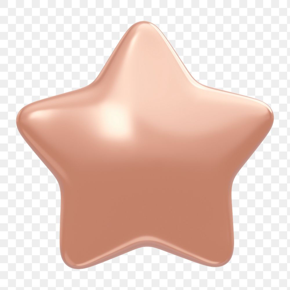 Star, favorite png icon sticker, 3D rendering, transparent background