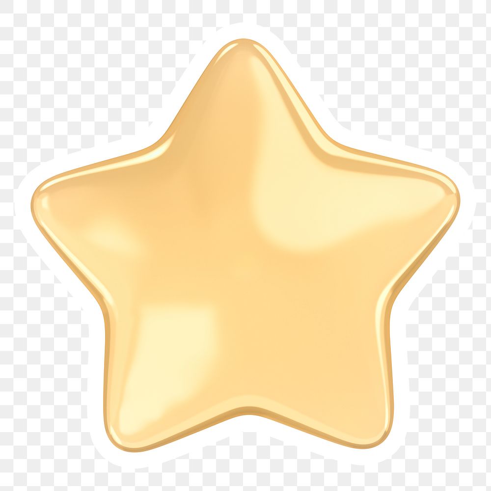 Star, favorite png icon sticker, transparent background
