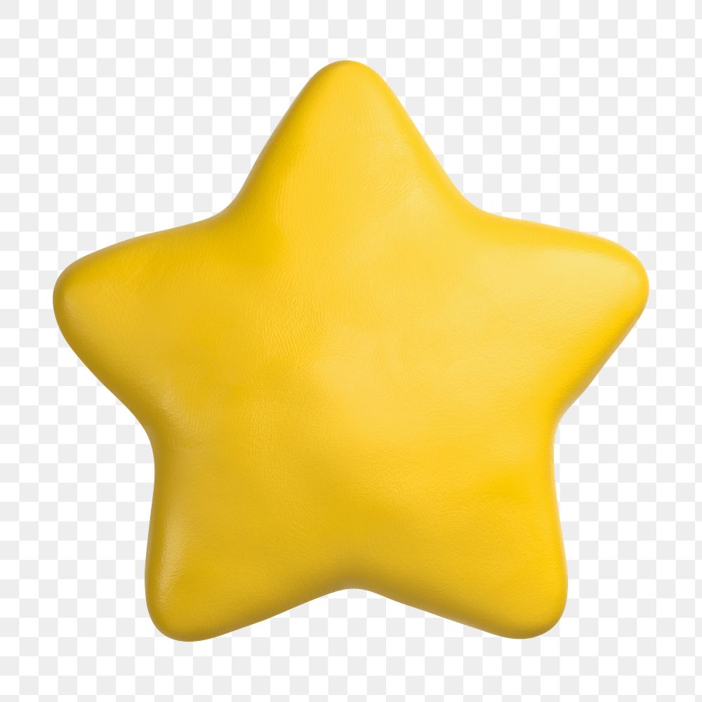 Star, favorite png icon sticker, 3D rendering, transparent background