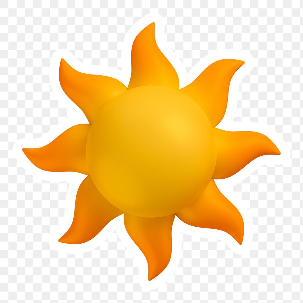 Sun, weather png icon sticker, transparent background