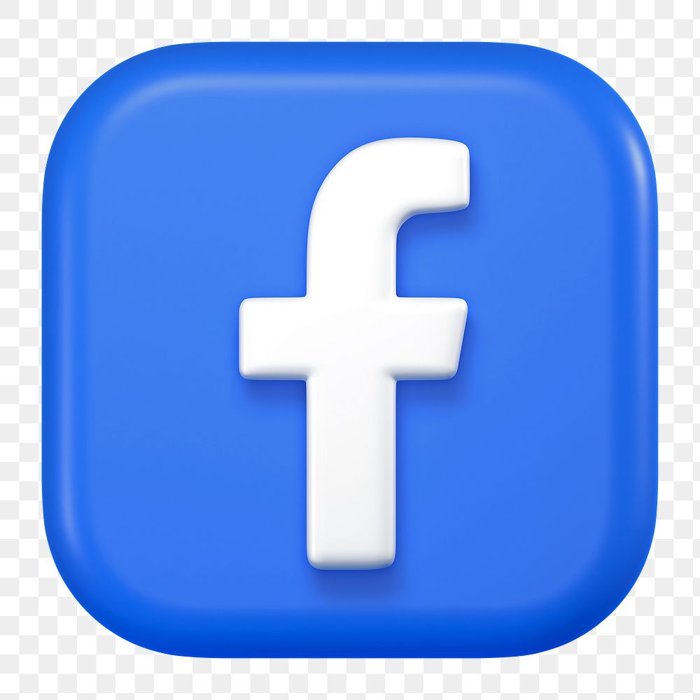 Facebook icon for social media in 3D design png. 25 MAY 2022 - BANGKOK, THAILAND
