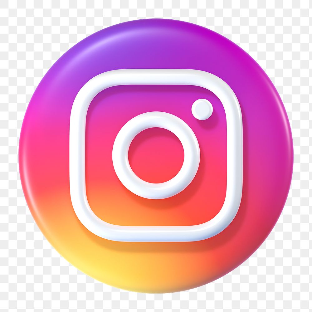 Instagram icon for social media in 3D design png. 25 MAY 2022 - BANGKOK, THAILAND