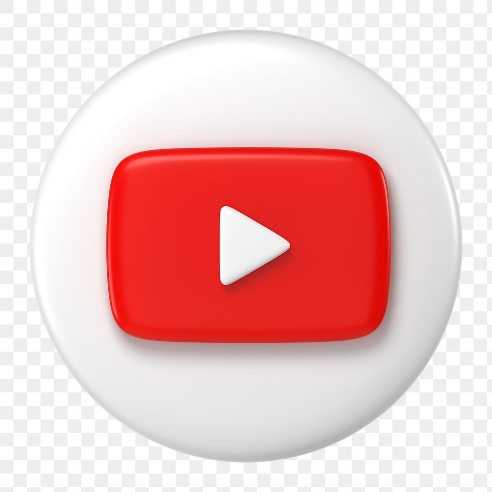 YouTube icon for social media in 3D design png. 25 MAY 2022 - BANGKOK, THAILAND