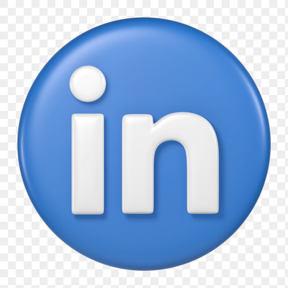 LinkedIn icon for social media in 3D design png. 25 MAY 2022 - BANGKOK, THAILAND