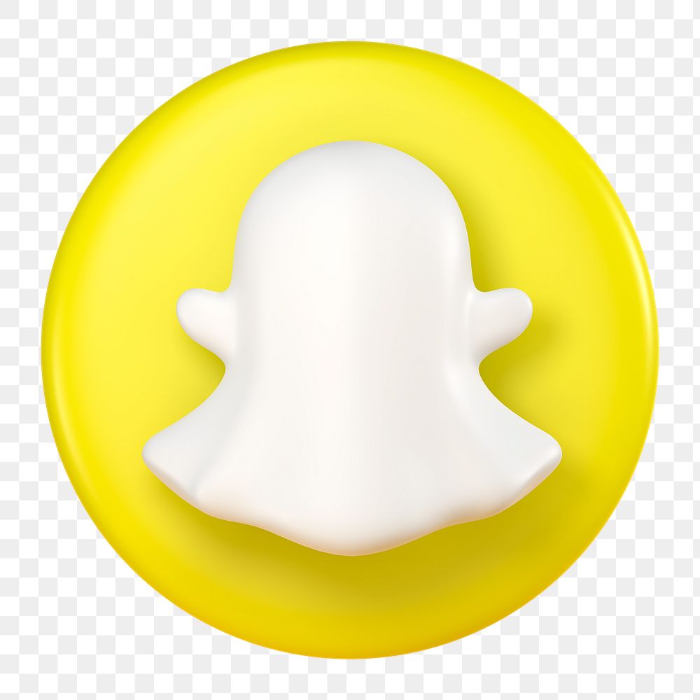 Snapchat icon for social media in 3D design png. 25 MAY 2022 - BANGKOK, THAILAND