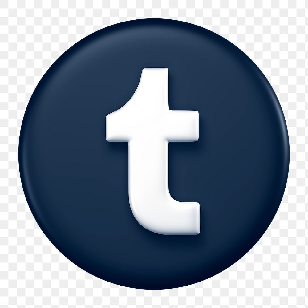 Tumblr icon for social media in 3D design png. 25 MAY 2022 - BANGKOK, THAILAND