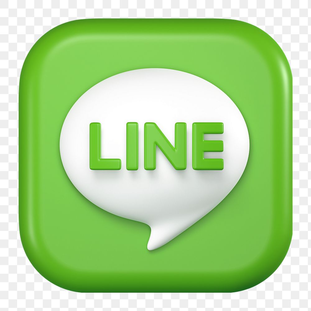 LINE icon for social media in 3D design png. 25 MAY 2022 - BANGKOK, THAILAND