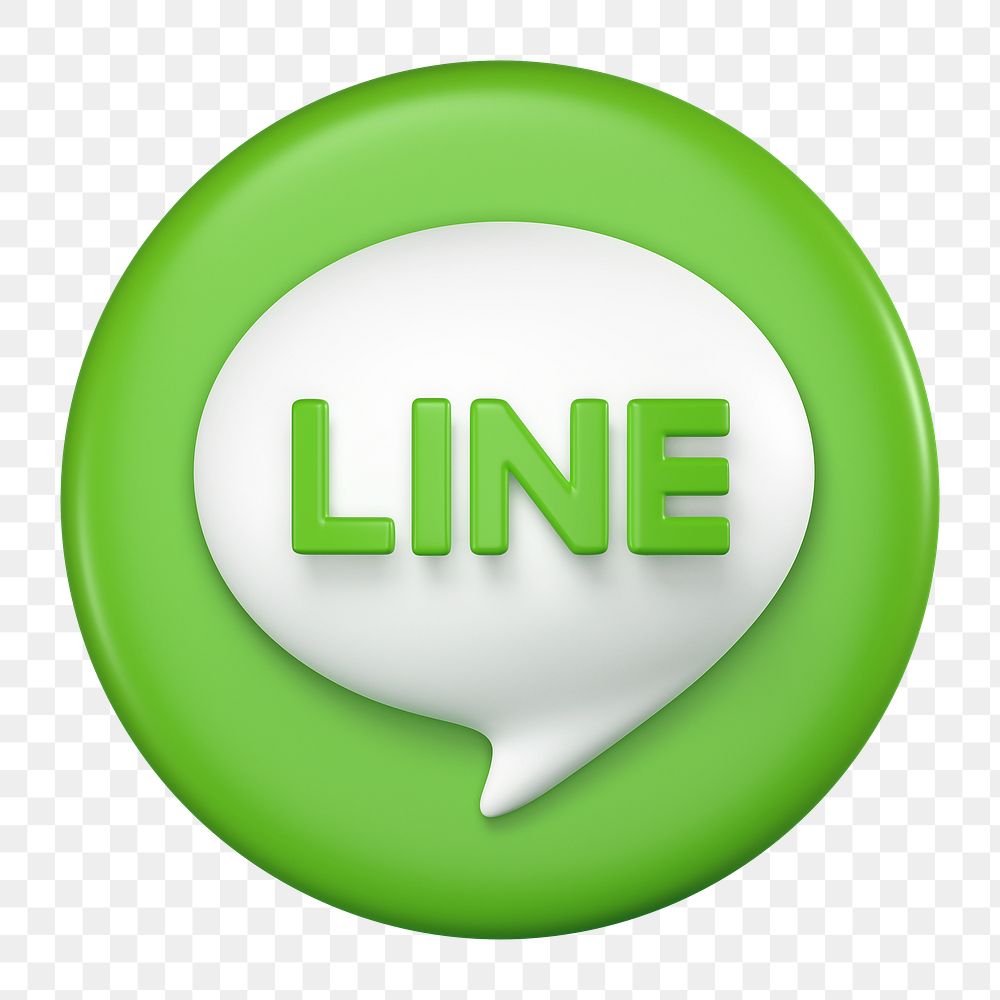 LINE icon for social media in 3D design png. 25 MAY 2022 - BANGKOK, THAILAND