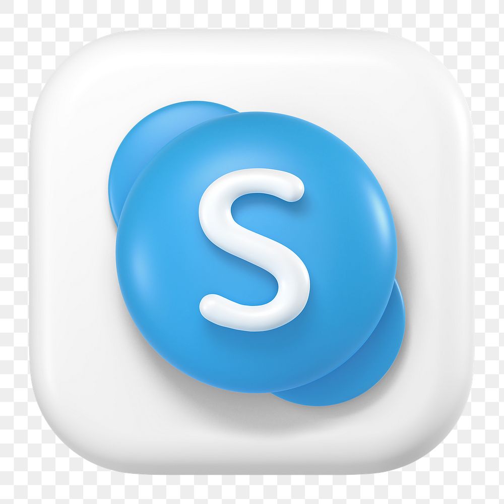 Skype icon for social media in 3D design png. 25 MAY 2022 - BANGKOK, THAILAND