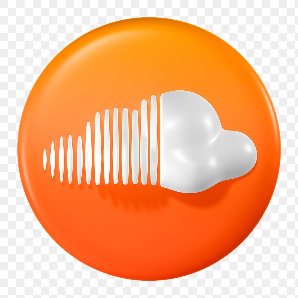 Soundcloud icon for social media in 3D design png. 25 MAY 2022 - BANGKOK, THAILAND