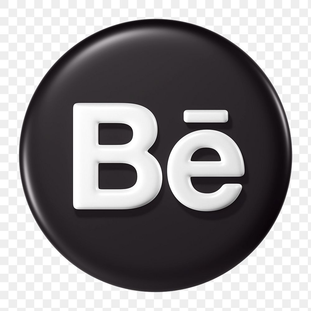 Behance icon for social media in 3D design png. 25 MAY 2022 - BANGKOK, THAILAND
