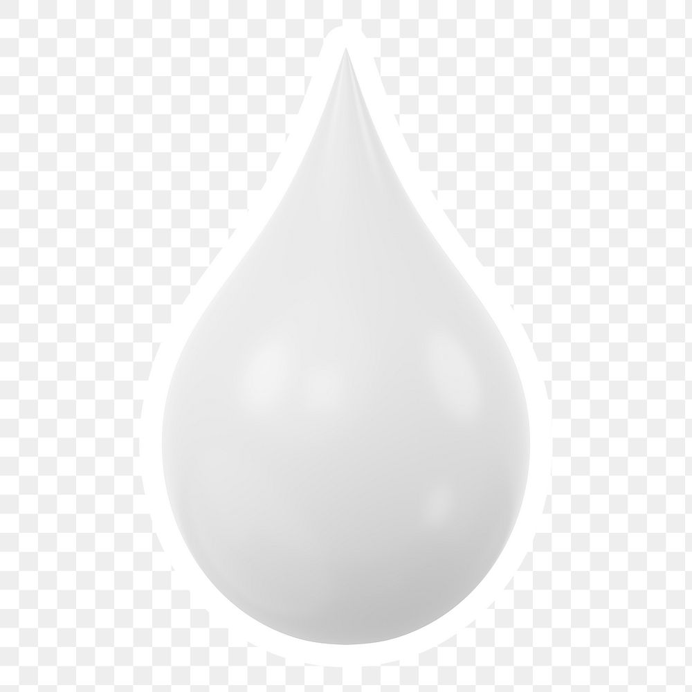 Milk drop, dairy png icon sticker, transparent background