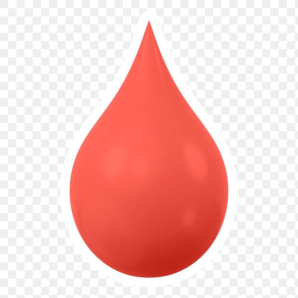 Blood drop, health png icon sticker, transparent background