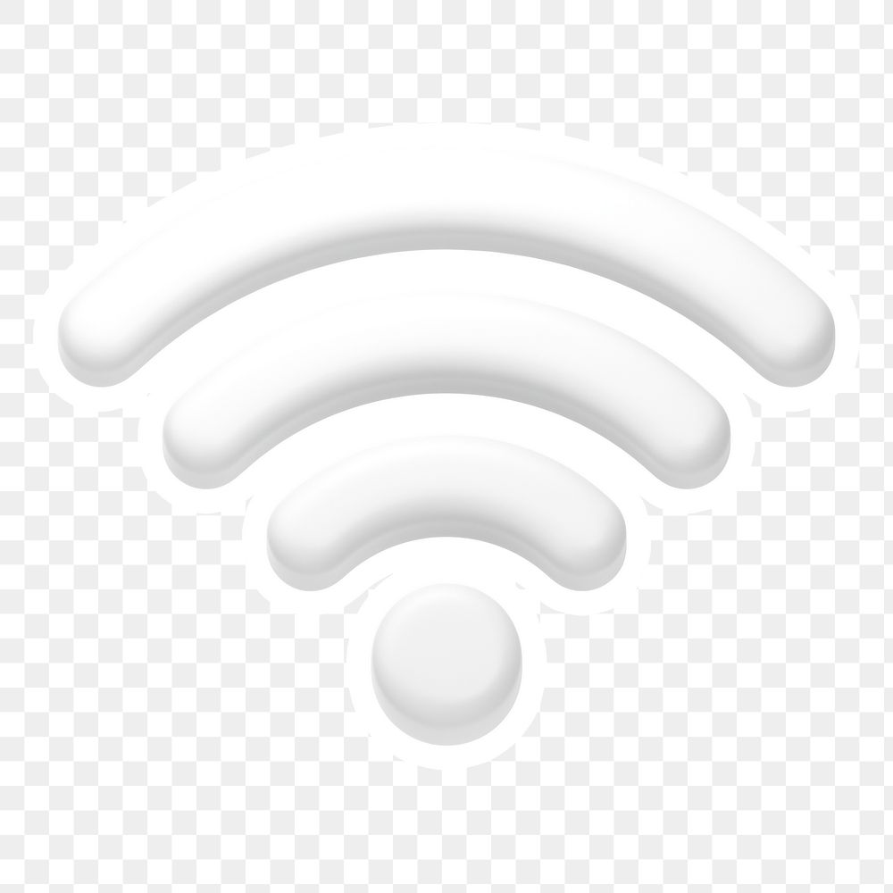Wifi network png icon sticker, transparent background