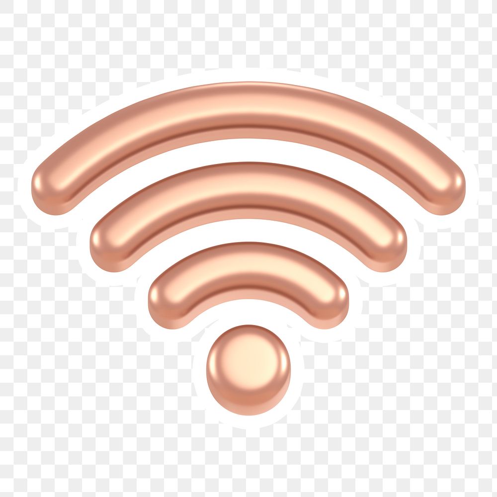 Wifi network png icon sticker, transparent background