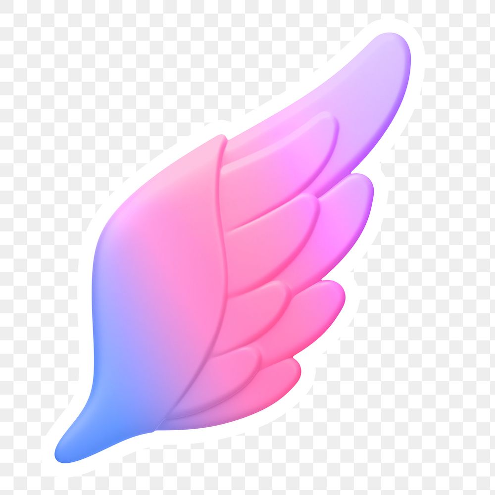 Angel wing png icon sticker, transparent background