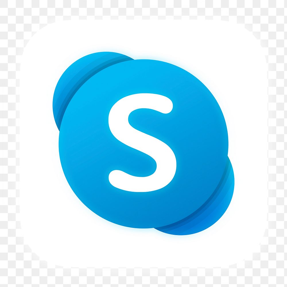 Skype icon for social media in neon design png. 13 MAY 2022 - BANGKOK, THAILAND