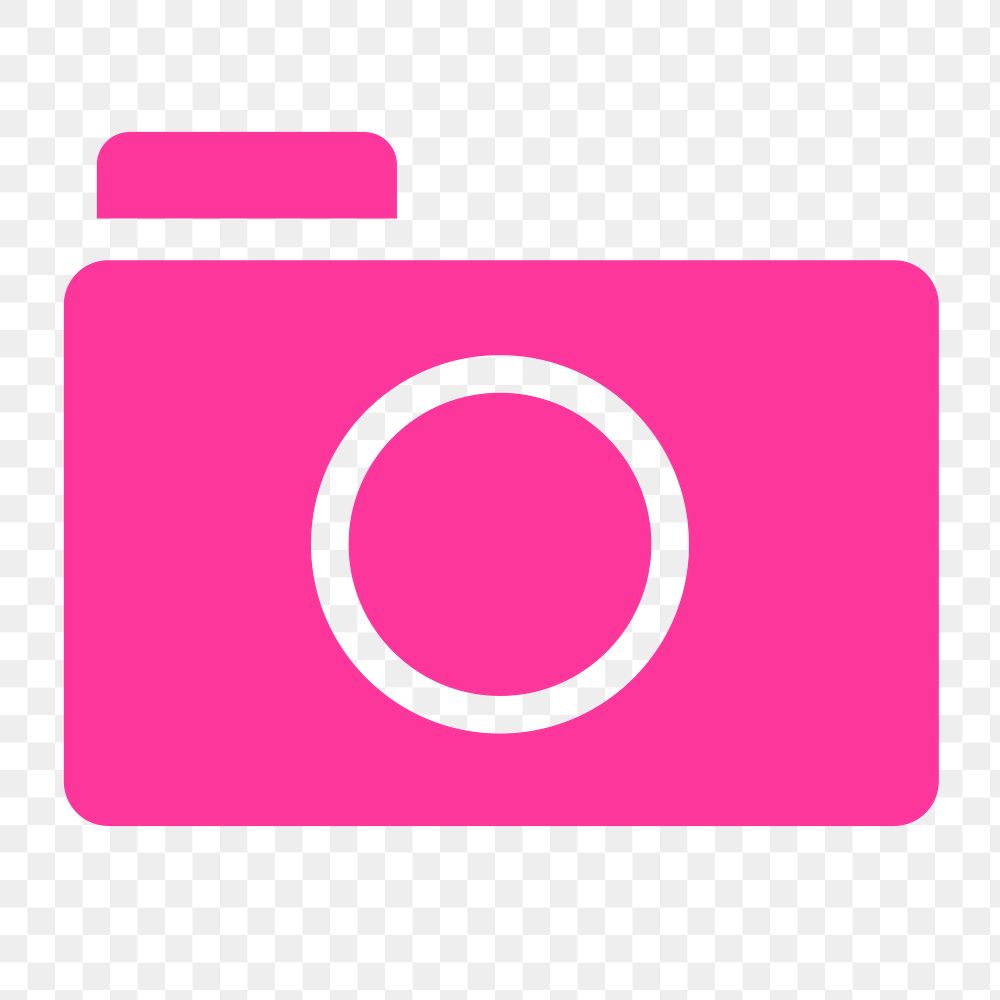 Camera app png icon sticker, flat graphic on transparent background