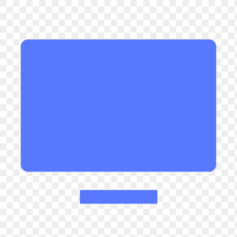 Computer screen png icon sticker, flat graphic on transparent background