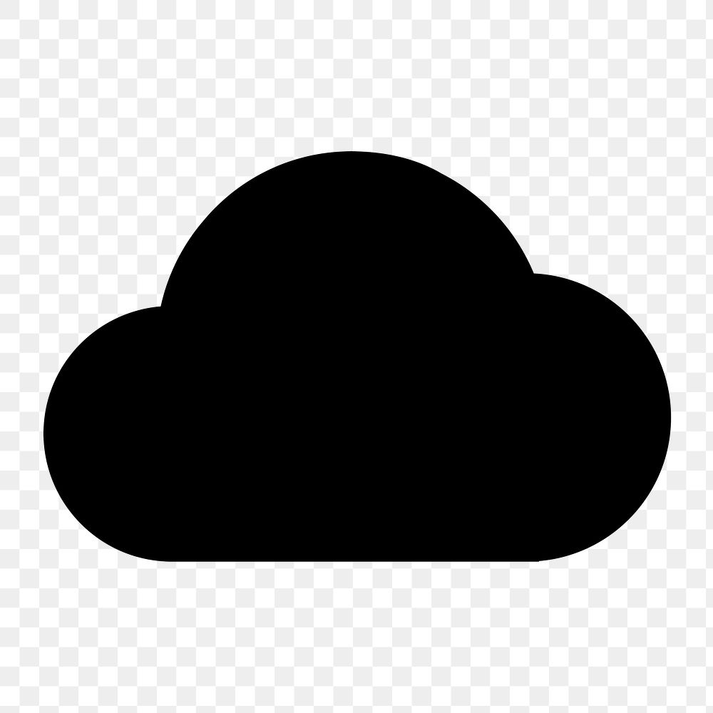 Cloud storage png icon sticker, flat graphic on transparent background