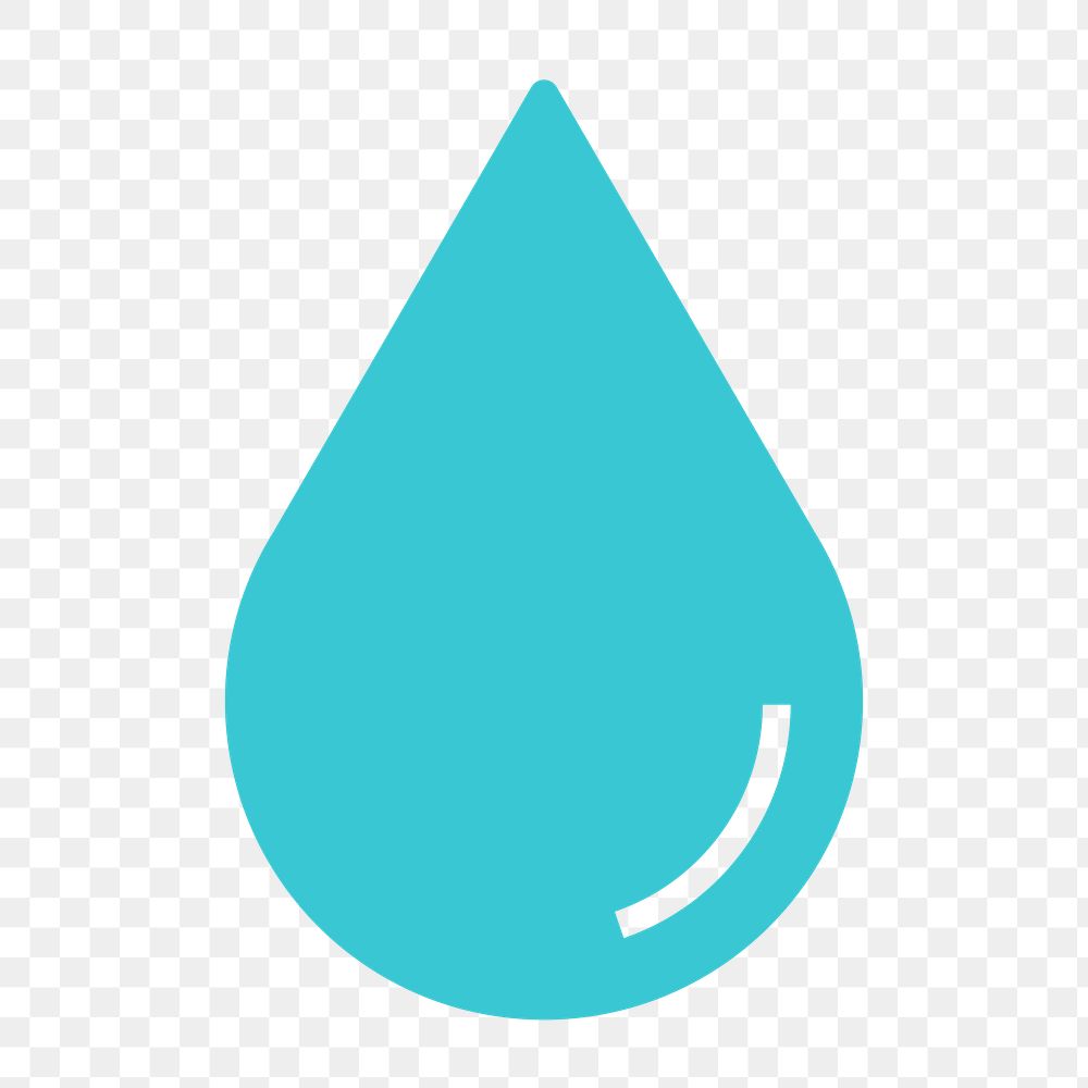 Water drop, environment png icon sticker, flat graphic on transparent background