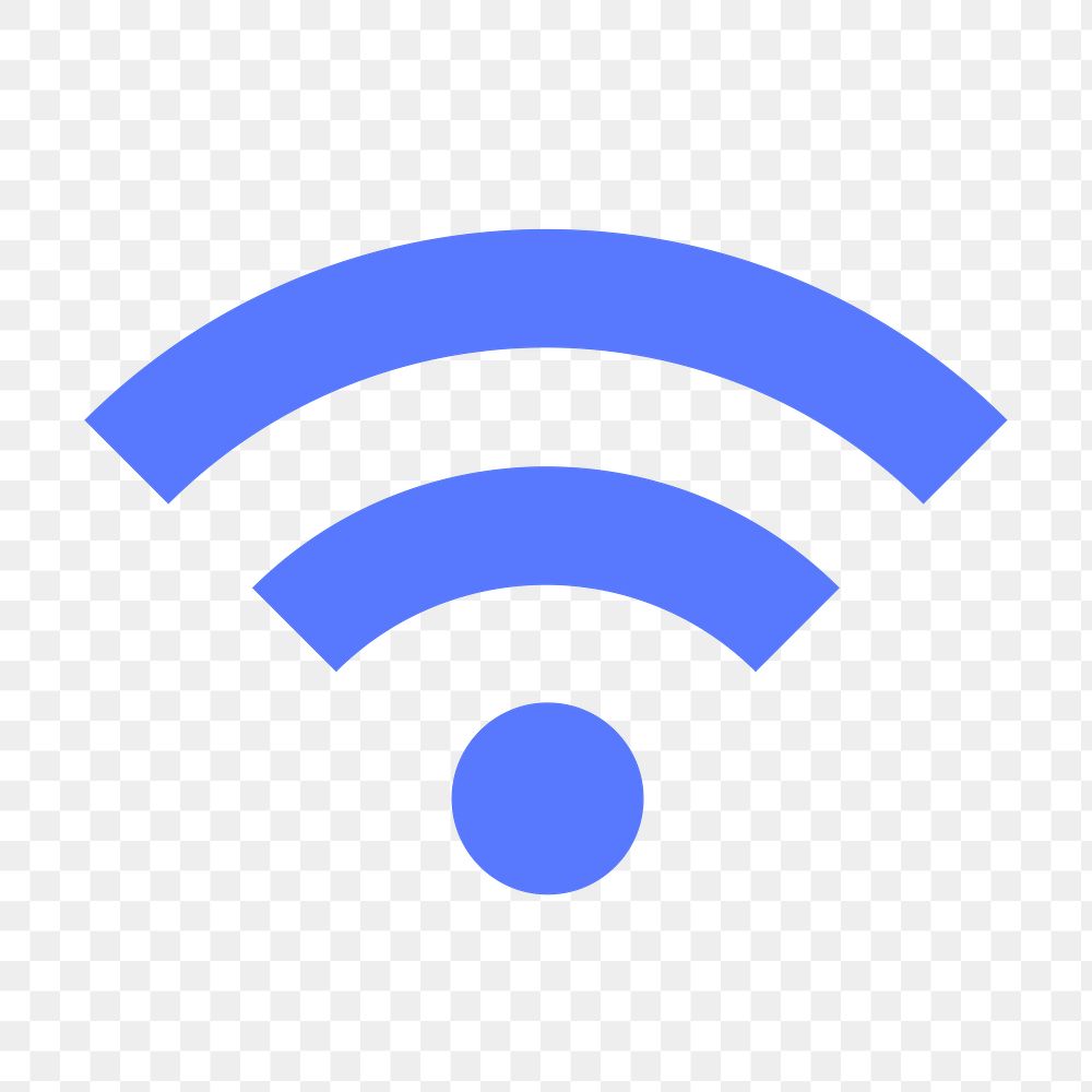 Wifi network png icon sticker, flat graphic on transparent background