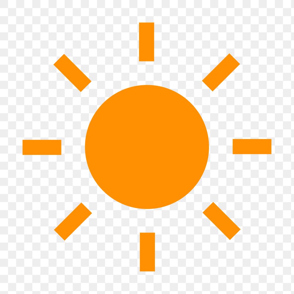 Sun, weather png icon sticker, flat graphic, transparent background