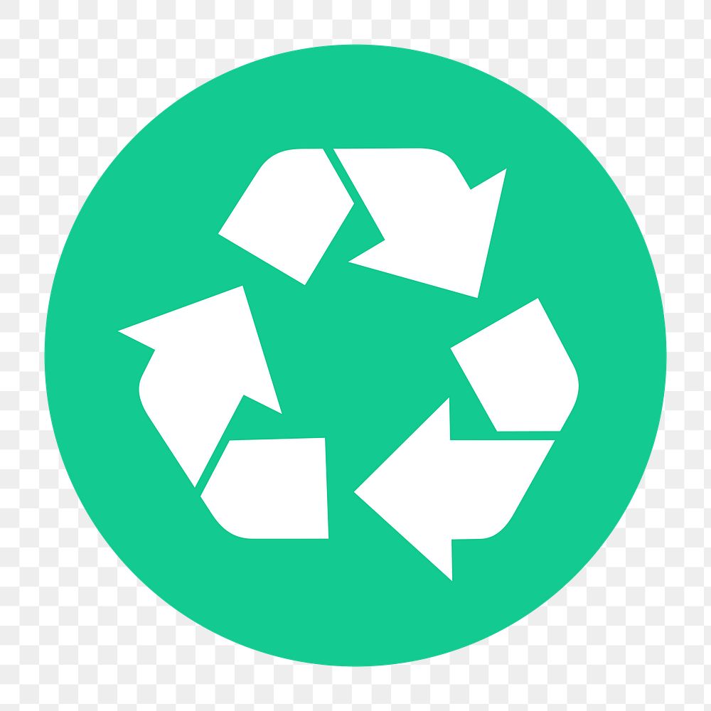 Recycle, environment png icon sticker, flat graphic on transparent background