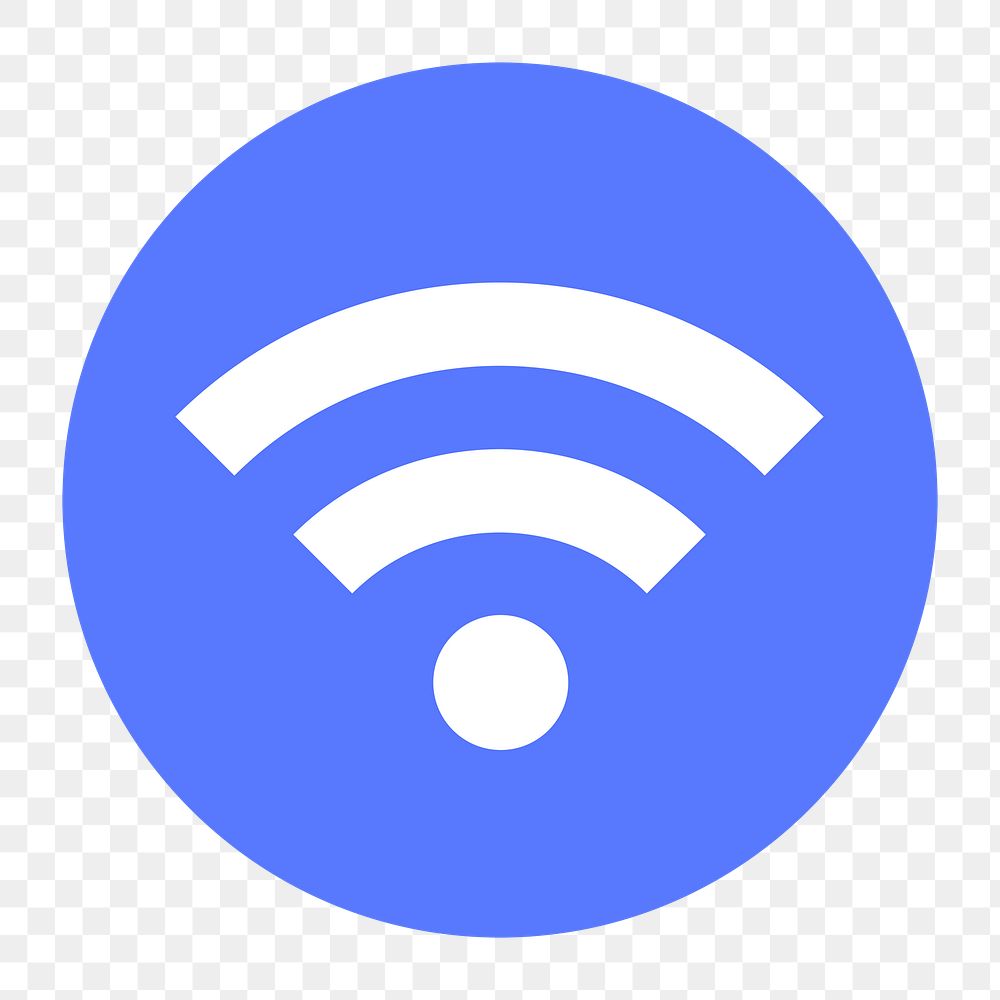 Wifi network png icon sticker, flat graphic on transparent background