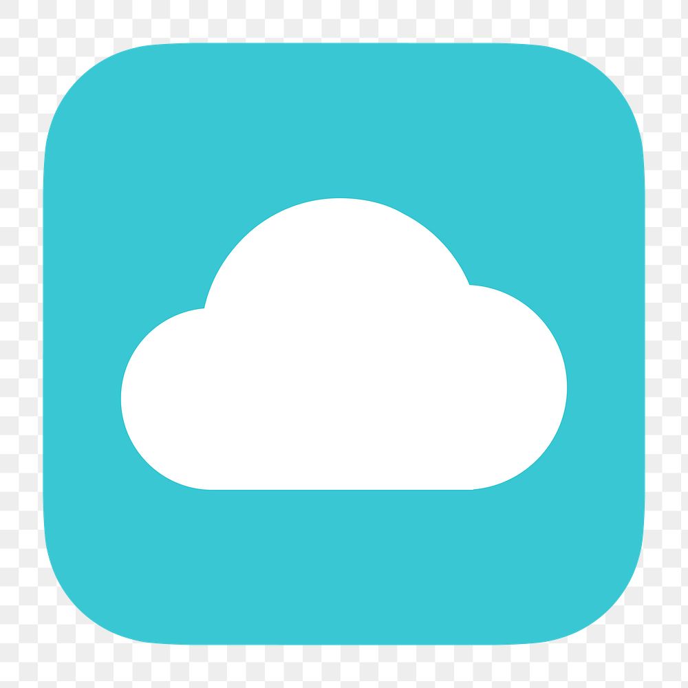 Cloud storage png icon sticker, flat graphic on transparent background