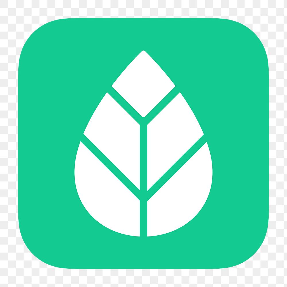 Leaf, environment png icon sticker, flat graphic on transparent background