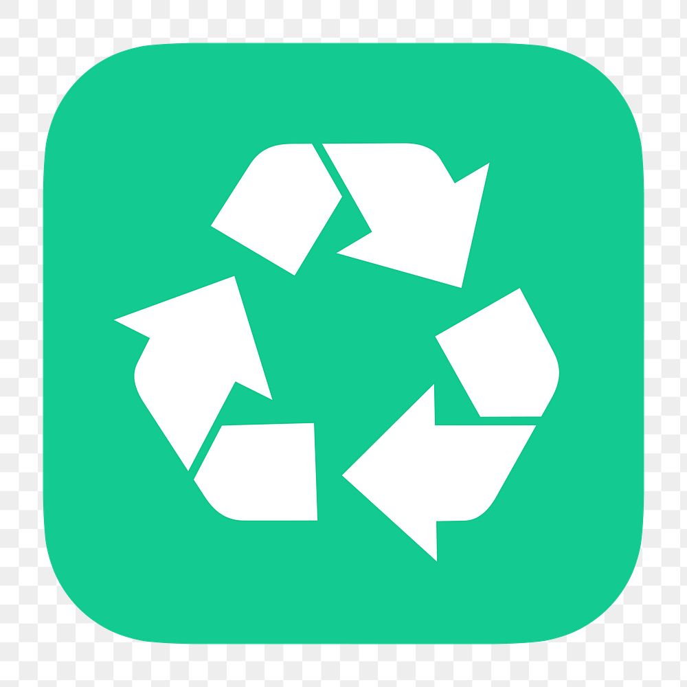 Recycle, environment png icon sticker, flat graphic on transparent background