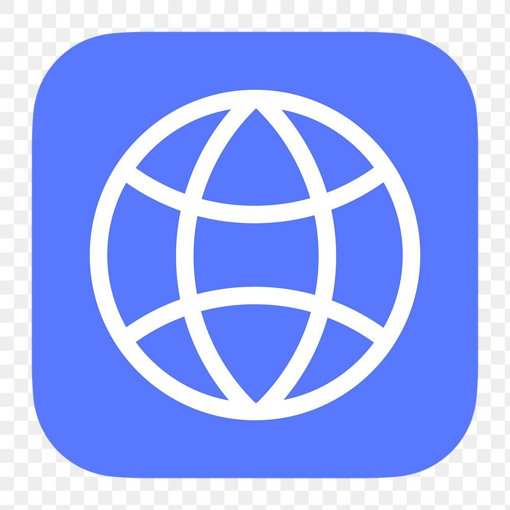 Globe grid png icon sticker, flat graphic on transparent background