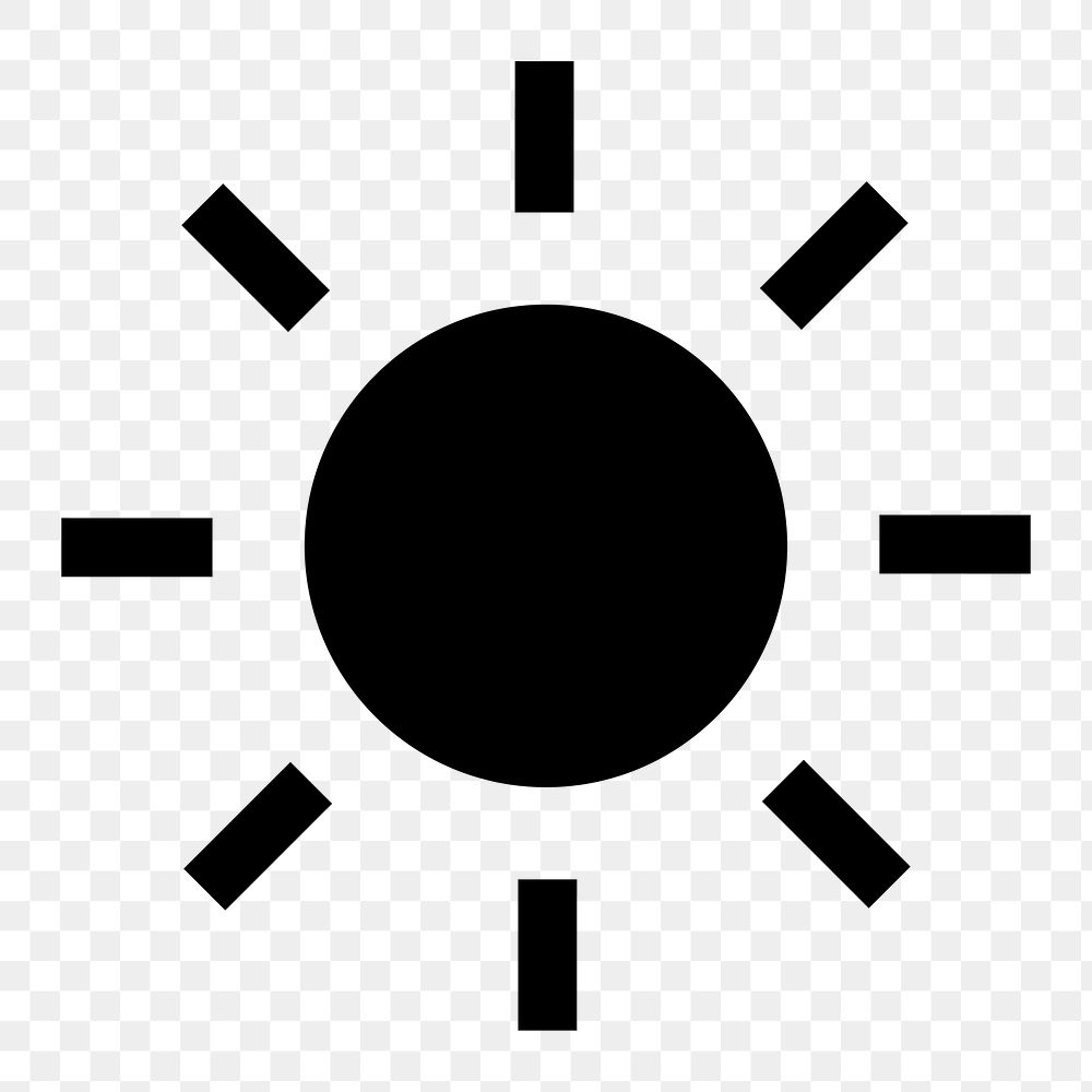 Sun, weather png icon sticker, flat graphic, transparent background