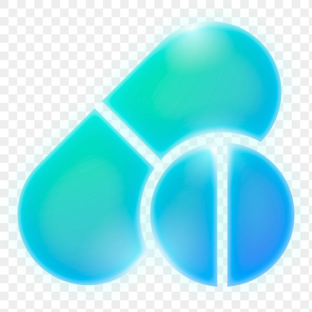 Medicine icon png sticker, neon glow, transparent background