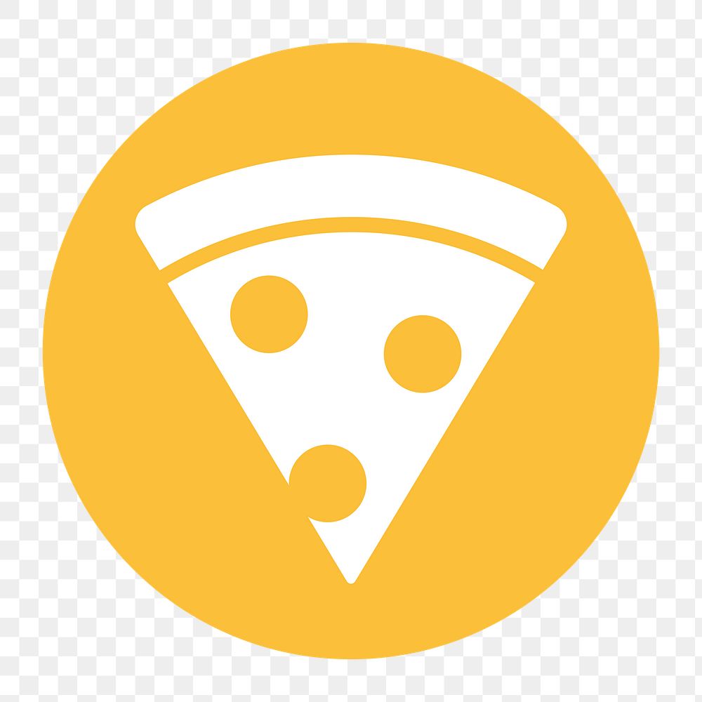 Pizza png icon sticker, circle badge, transparent background