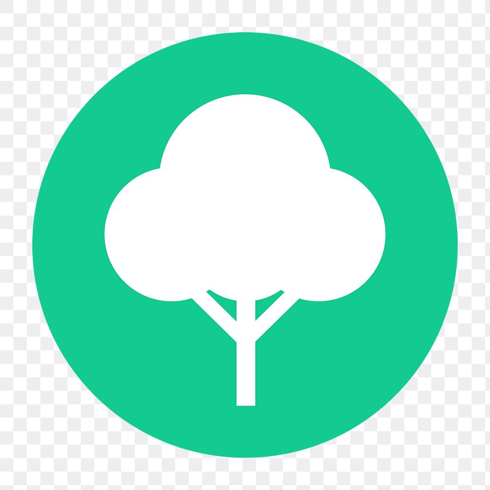 Tree, environment png icon sticker, circle badge, transparent background