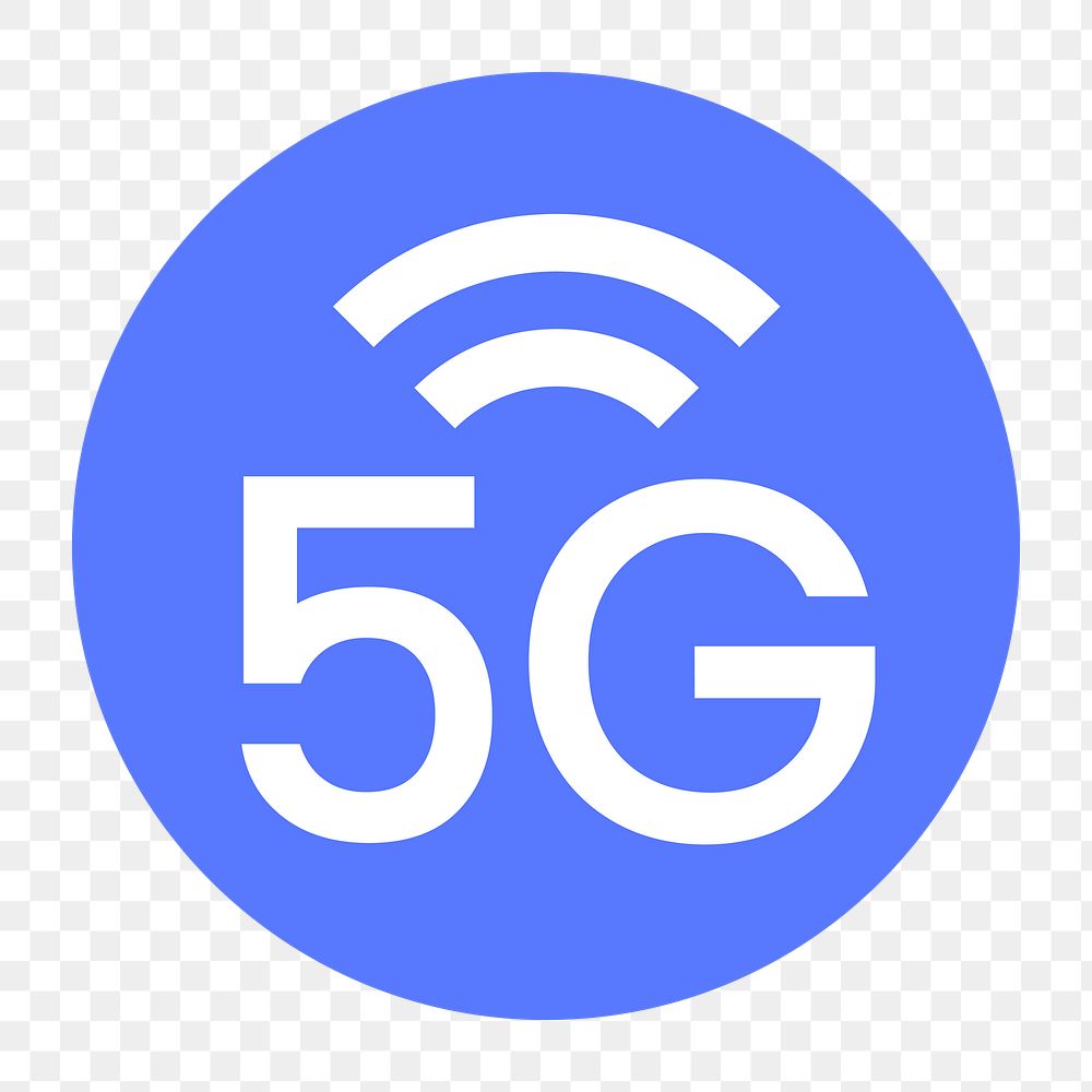 5G network png icon sticker, circle badge, transparent background