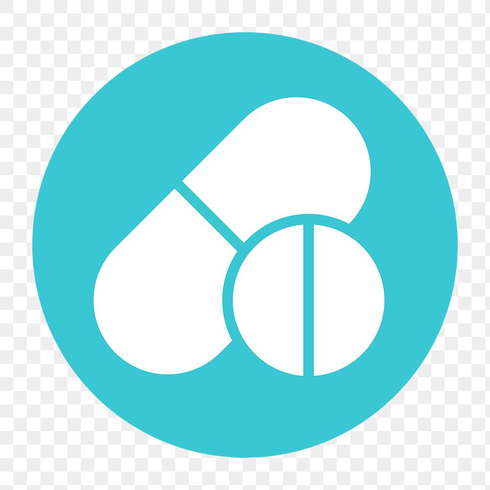 Medicine png icon sticker, circle badge, transparent background