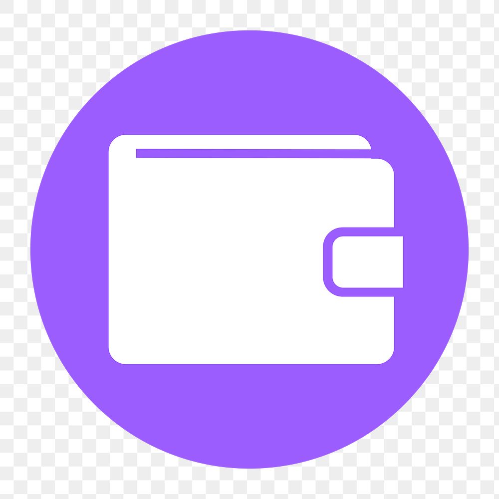 Wallet payment png icon sticker, circle badge, transparent background