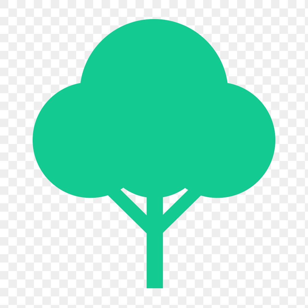 Tree, environment icon png sticker, flat design, transparent background