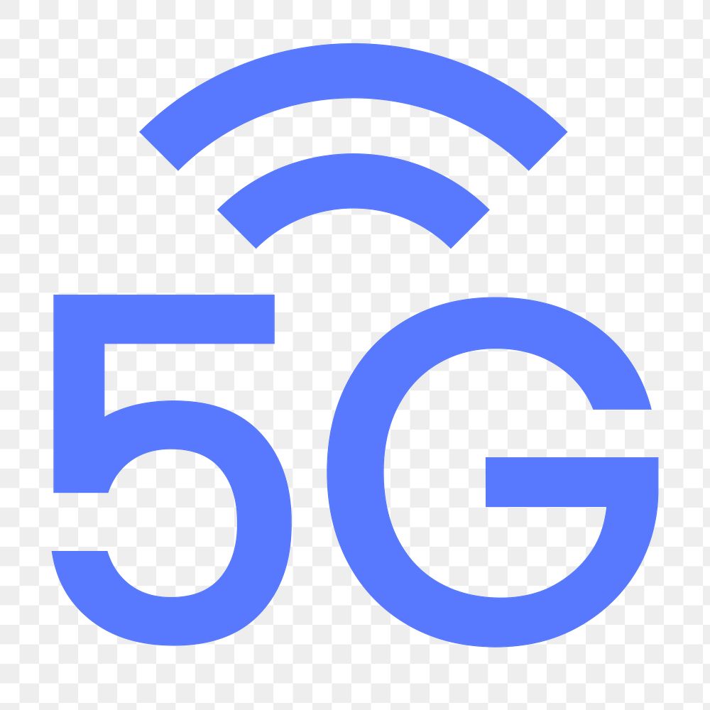 5G network icon png sticker, flat design, transparent background