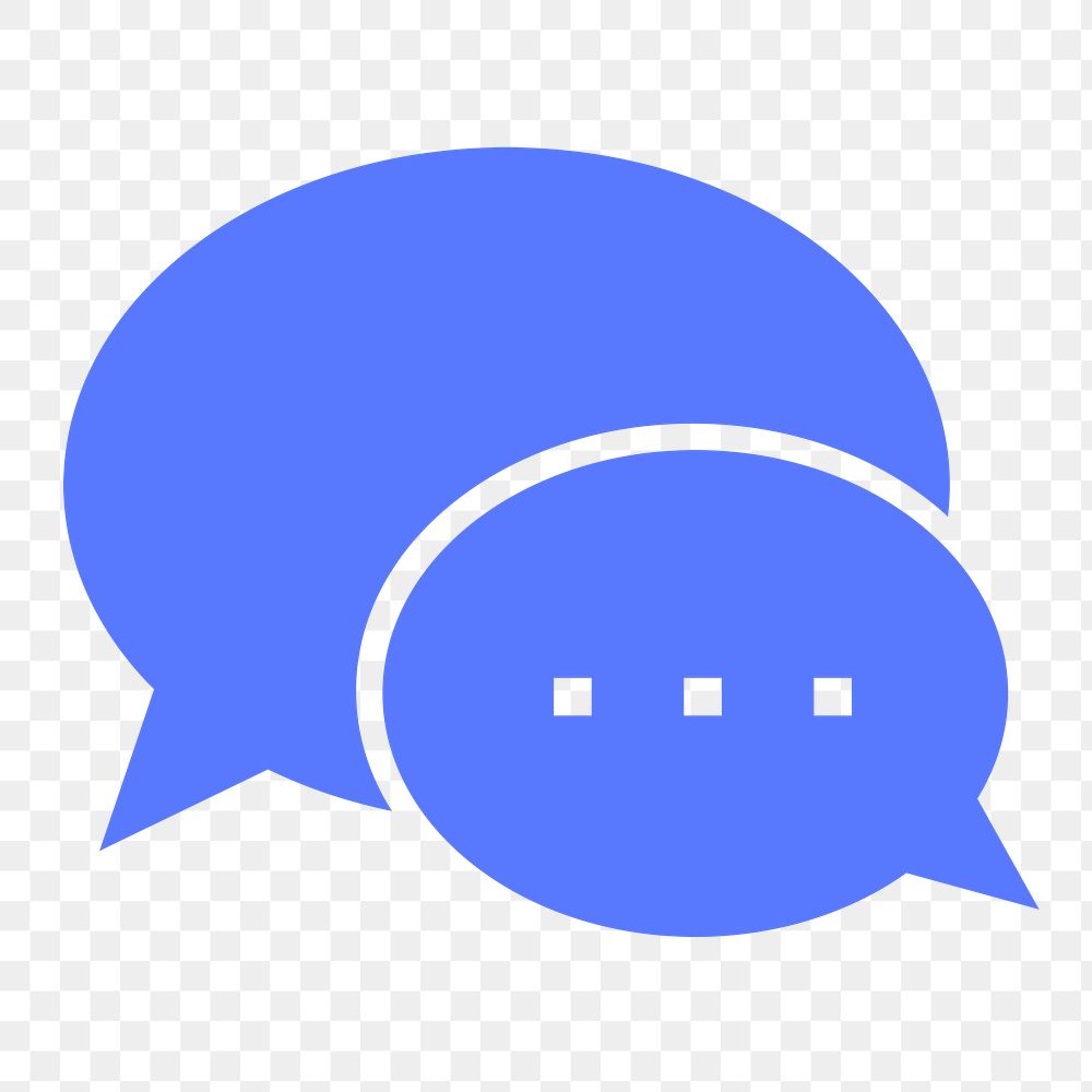 Speech bubble icon png sticker, flat design, transparent background