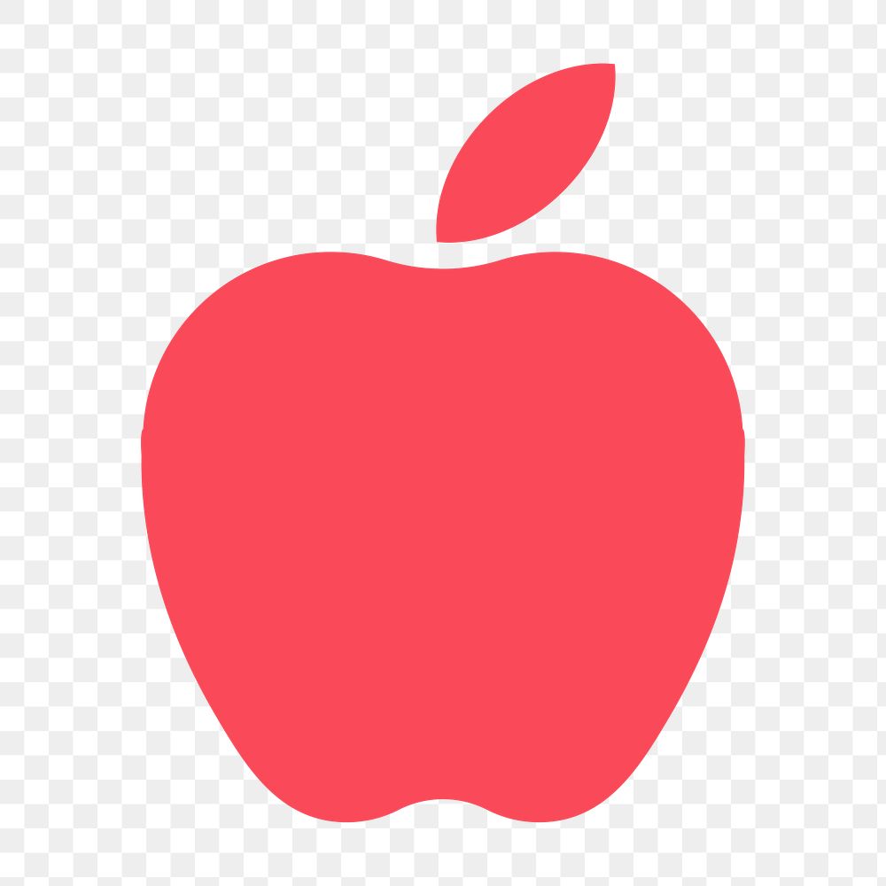 Apple icon png sticker, flat design, transparent background