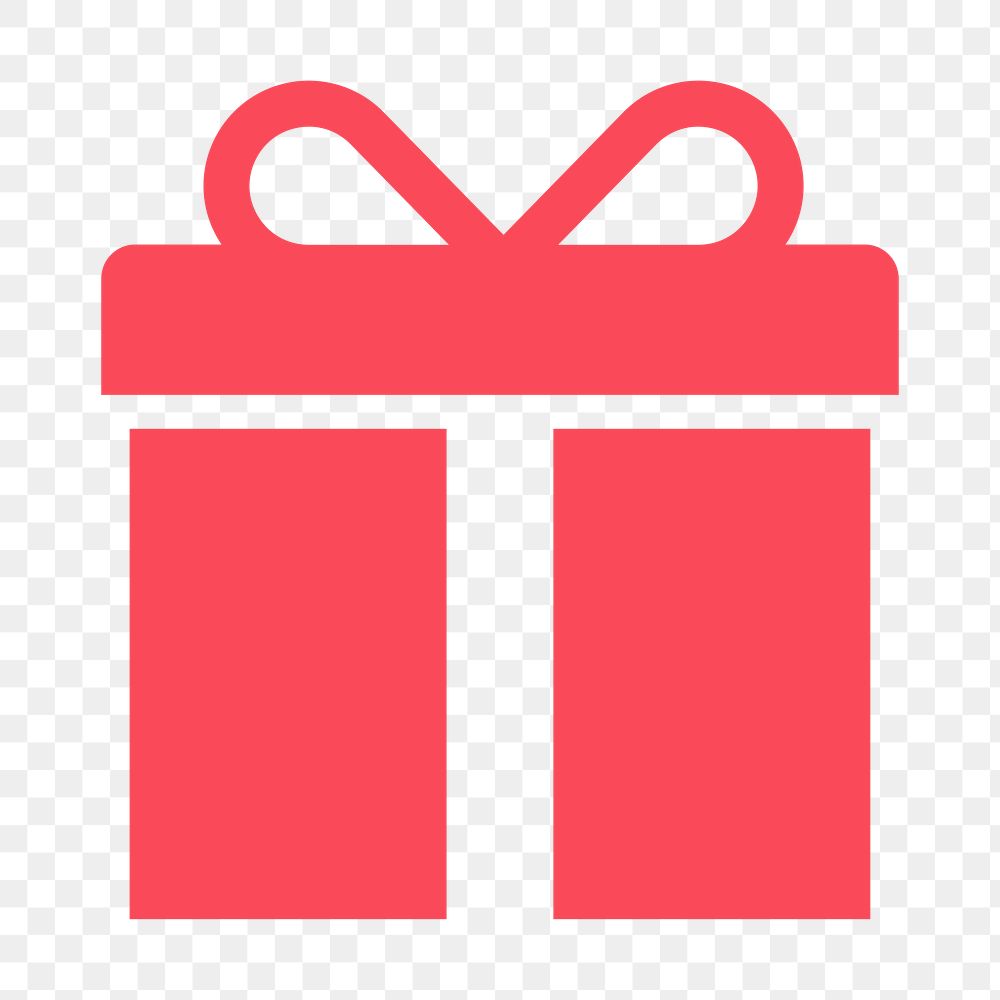 Gift box png reward icon sticker, flat design, transparent background