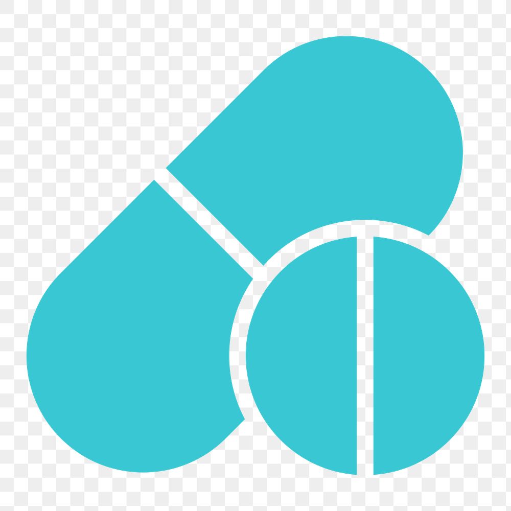 Medicine icon png sticker, flat design, transparent background