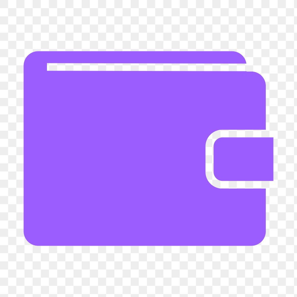 Wallet payment icon png sticker, flat design, transparent background