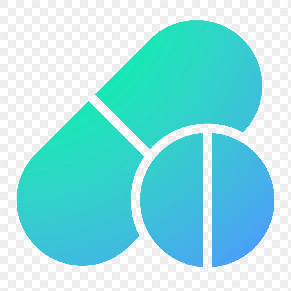 Medicine icon png sticker, gradient design, transparent background