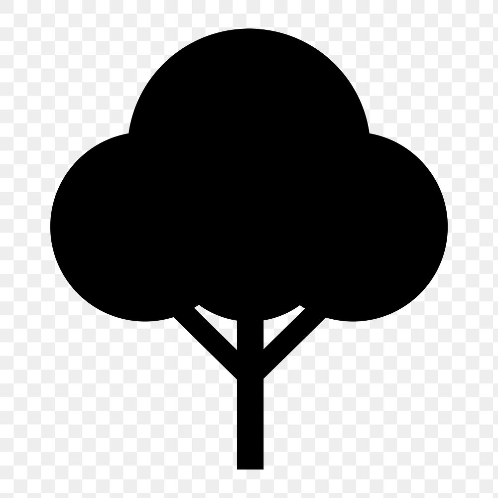 Tree, environment icon png sticker, simple flat design, transparent background