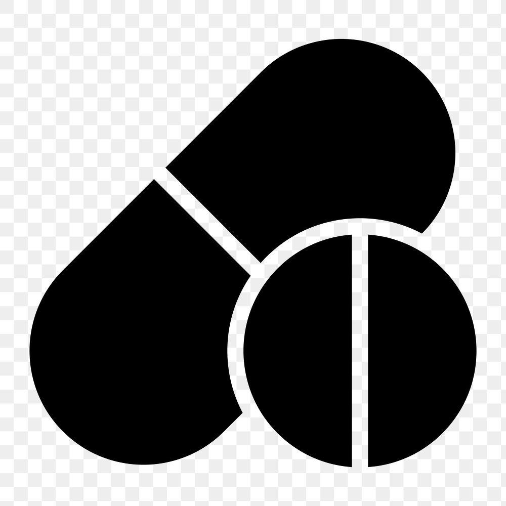 Medicine icon png sticker, simple flat design, transparent background